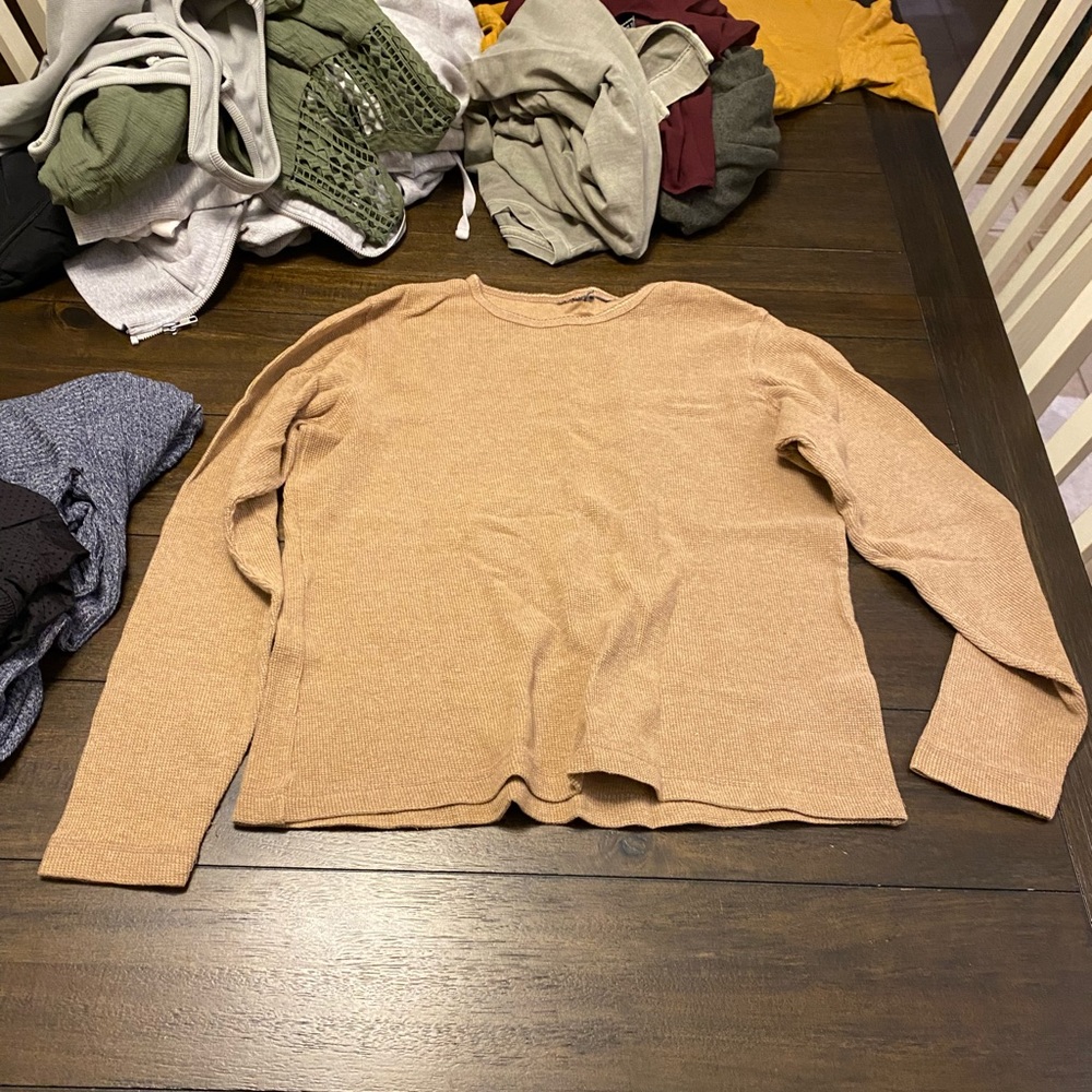 Long Sleeve Waffle Shirt